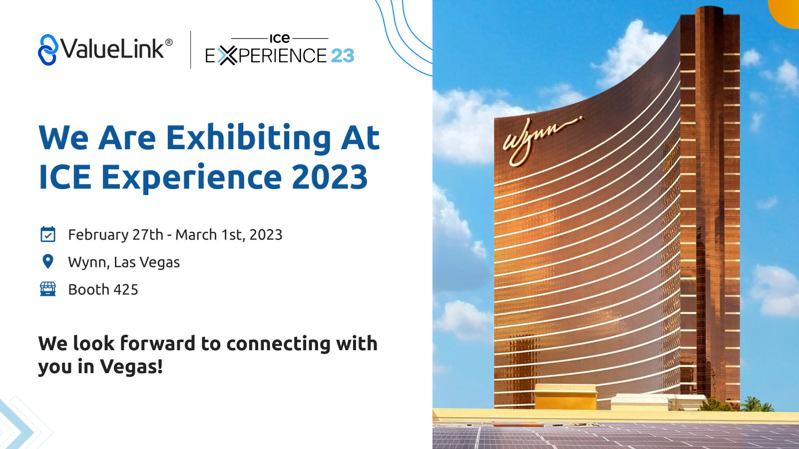 Experience 2023 valuelink is exhibiting at ice experience 2023